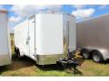                      WHITE 16FT CARGO TRAILER WITH REAR RAMP GATE                    