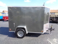 Pewter 8ft V-nose Single Axle with Single Rear Door