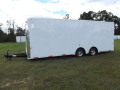 24ft White Car Hauler w/7 Foot 6 Inch Interior Height