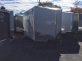 12ftv-nose single axle cargo trailer with brakes-white
