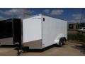 16ft Enclosed Cargo Trailer with Rear Ramp Door-White