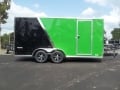 7 x 16 look vision 2 tone enclosed trailer lime green