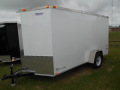 12FT WHITE ENCLOSED TRAILER WITH REAR RAMP
