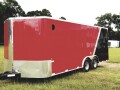 Two Tone Red and Black 24ft Car Hauler