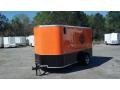 Enclosed  12ft Motorcycle Trailer Orange/Black