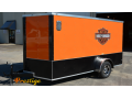 12FT MOTORCYCLE TRAILER S/A ORANGE AND BLACK