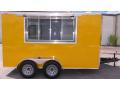 Concession Trailer 14ft Yellow Flat Front