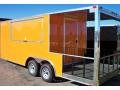 Yellow 20ft BBQ Concession Trailer with Porch