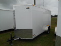 WHITE 12FT CARGO TRAILER WITH REAR RAMP