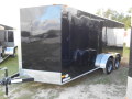 16FT BLACK ENCLOSED TRAILER WITH REAR RAMP