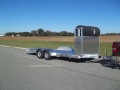 18' 7k TILT aluma carhauler trailer w tire rack air dam