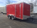 Tandem 12ft v-nose RED cargo trailer