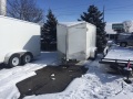 White 12ft tandem axle v-nose trailer