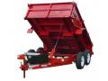 Red 12ft Dump Trailer w/Toolbox