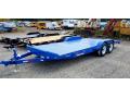 Blue 20ft Steel Deck Open Car Hauler