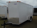 WHITE 12FT ENCLOSED TRAILER WITH REAR RAMP