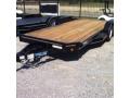 18ft Black Steel Car Hauler with Wood Deck