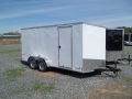 7 x 16 look enclosed trailer extra height white