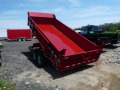red 16ft bumper pull hydraulic dump