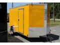 YELLOW 12FT V-NOSE CARGO TRAILER WITH RAMP