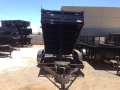 12ft hydraulic dump trailer black, bumper pull