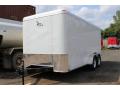 16ft Cargo Trailer Shown in White with Flat Front
