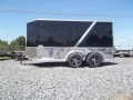7x12 black and black loaded motocycle trailer 