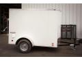 8ft Enclosed Cargo Trailer-White Flat Front