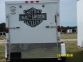 12ft SA White Motorcycle Trailer w/ Harley Logo
