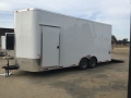 White 20ft Tandem Axle Enclosed Stage Trailer