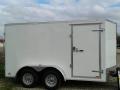 12FT ENCLOSED TANDEM AXLE - WHITE