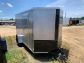 Charcoal Blackout with Barn Doors in this 10ft Enclosed Cargo Trailer