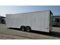 24ft Car / Racing Trailer White Flat Front
