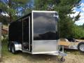 14ft Enclosed Cargo-All Aluminum Black with V-nose
