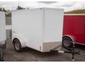 8ft White V-Nose Trailers Single Axle
