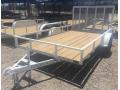 12ft SA Utility Trailer-White with Wood Decking