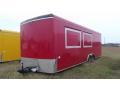 28FT RED FLAT FRONT CONCESSION TRAILER