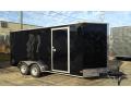 7 x 16 Black Enclosed Car Hauler