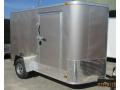 6 x 10 Silver Cargo Trailer w/Side Door