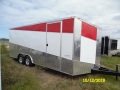 TRI-COLOR:  RED/WHITE/CHROME 20FT TANDEM AXLE CH