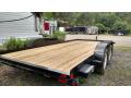 16ft Bumper Pull Wood Deck Equipment Trailer w/Slide in Ramps