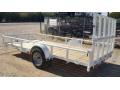 White with Wood Deck 12ft Utility Trailer