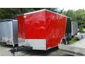 16ft Red and Black Tandem Axle Cargo Trailer with Ramp