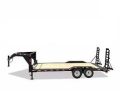 20ft Flatbed Trailer w/Dovetail and Stand Up Ramps