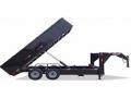 16ft Gooseneck Dump Trailer w/Tool Box and 24 in Sides
