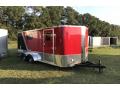 16ft Two Tone Red and Black Motorcycle Trailer 