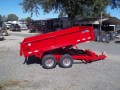 6X12 HAWKE  red LOW PRO dump trailer 10k GVWR