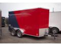 Two Toned Red/Blue 12ft TA  Enclosed Cargo Trailer