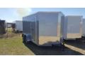 Silver 16ft Enclosed Motorcycle Trailer