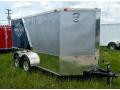 14ft Motorcycle Trailer Silver and Black Two Tone